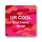 Cool Camouflage in Red -- Valentine's Day Personalized Stickers