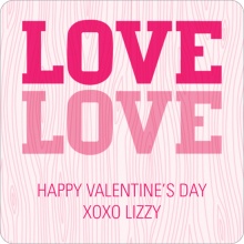 Carved Love -- Valentine's Day Personalized Stickers