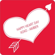 Cupid's Arrow -- Valentine's Day Personalized Stickers