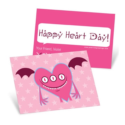 Three Eyed Monster -- Valentine's Day Cards for Kids