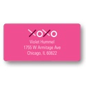 XOXO in Pink -- Valentine's Day Address Labels