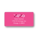 XOXO in Pink -- Valentine's Day Address Labels