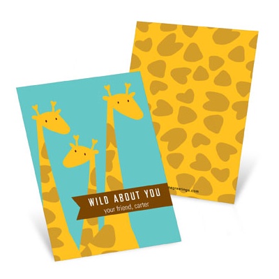 Wild Giraffes --  Valentine's Day Cards for Kids