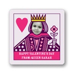 Queen of Hearts -- Valentine's Day Personalized Stickers