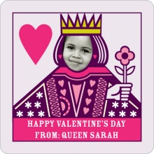 Queen of Hearts -- Valentine's Day Personalized Stickers