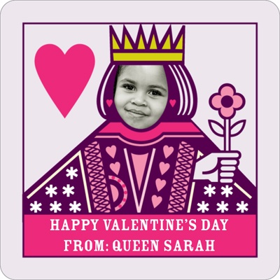Queen of Hearts -- Valentine's Day Personalized Stickers