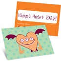 Orange Monster -- Kids Valentine's Day Cards