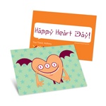 Orange Monster -- Kids Valentine's Day Cards