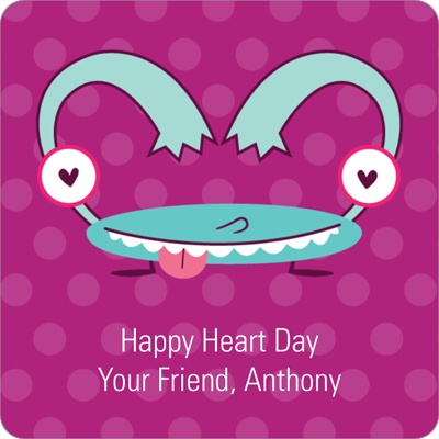 Monster Heart -- Valentine's Day Personalized Stickers
