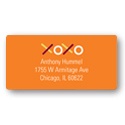 XOXO in Orange -- Valentine's Day Address Labels