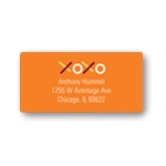 XOXO in Orange -- Valentine's Day Address Labels