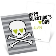 Skulls and Hearts in Green 