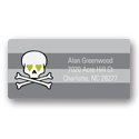 Skulls and Hearts in Green -- Valentine's Day Address Labels