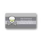 Skulls and Hearts in Green -- Valentine's Day Address Labels