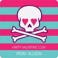 Skulls and Hearts in Pink 