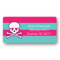 Skulls and Hearts in Pink -- Valentine's Day Address Labels
