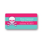 Skulls and Hearts in Pink -- Valentine's Day Address Labels
