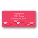 Dragon Scale Border in Red -- Valentine's Day Address Labels