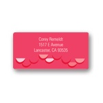 Dragon Scale Border in Red -- Valentine's Day Address Labels