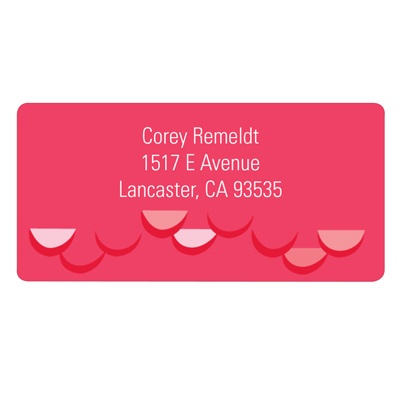 Dragon Scale Border in Red -- Valentine's Day Address Labels