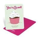 Sprinkled Cupcake -- Kids Valentine's Day Cards