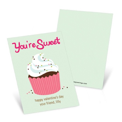 Sprinkled Cupcake -- Valentine's Day Cards for Kids