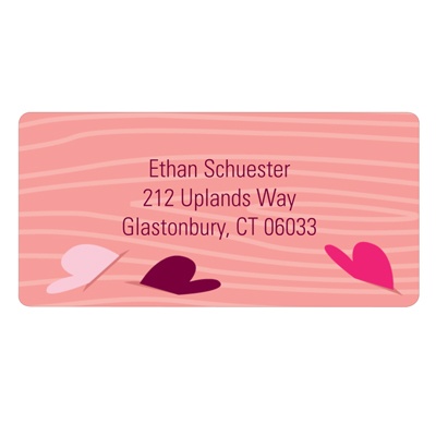 Floating Hearts -- Valentine's Day Address Labels