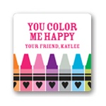 Color Me Happy -- Valentine's Day Personalized Stickers