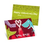 Dinosaurs Rock -- Cool Valentine's Day Cards