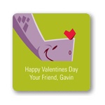 Dinosaurs Rock -- Valentine's Day Personalized Stickers