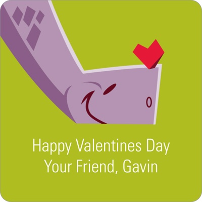 Dinosaurs Rock -- Valentine's Day Personalized Stickers