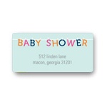 Colorful Clothespins -- Baby Shower Address Labels