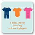 On the Line Onsies-- Baby Shower Favor Stickers