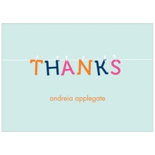 Hanging Letters -- Baby Shower Thank You Card