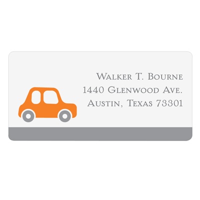 Vroom! -- Kids Address Labels