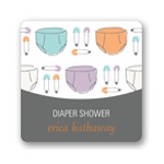 Pins and Diapers -- Baby Shower Favor Stickers