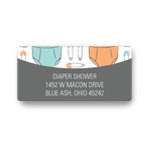 Pins and Diapers -- Baby Shower Address Labels