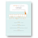 Inching Caterpillar -- Modern Birthday Invitations