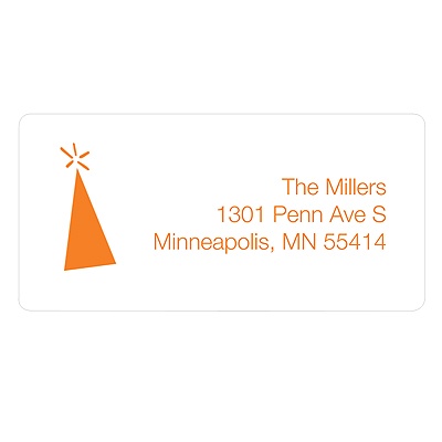 Party Hat -- Kids Address Labels