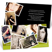 Grad Snapshots --   Collage Graduation Announcement