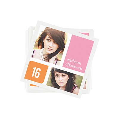 Favorite Moments Remembered -- Personalized Beverage Napkins