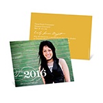Sophisticated Swirls -- Horizontal Photo Graduation Invitation