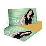 Sophisticated Swirls -- Photo Graduation Thank You Card