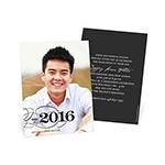Sophisticated Swirls -- Vertical Photo Graduation Invitation