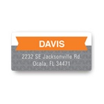 Fun Ribbon Banner -- Graduation Address Label