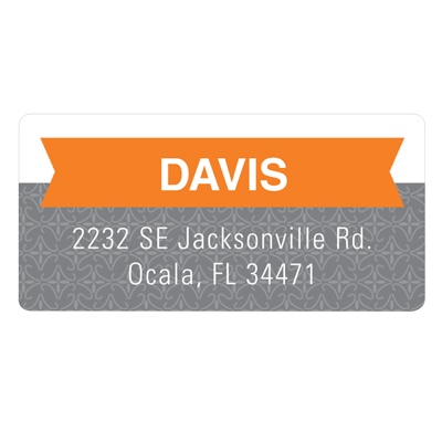 Fun Ribbon Banner -- Graduation Address Label
