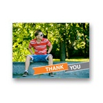 Fun Ribbon Banner -- Graduation Thank You Card