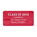 Wood Grain Chic -- Graduation Address Label