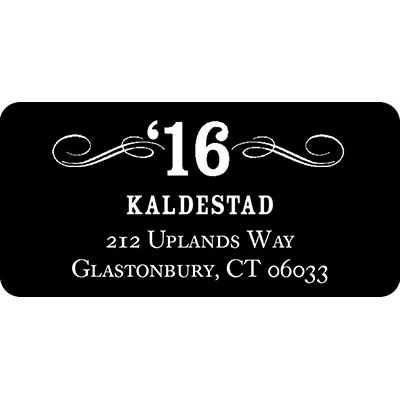 Trendy Twining -- Vertical Graduation Address Labels