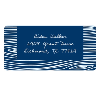 Hand Drawn Wood Grain -- Graduation Address Label